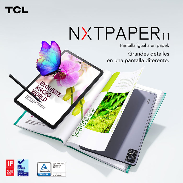 Tablet TCL NXTPAPER 11 128GB + 4GB Lápiz + Flip Case