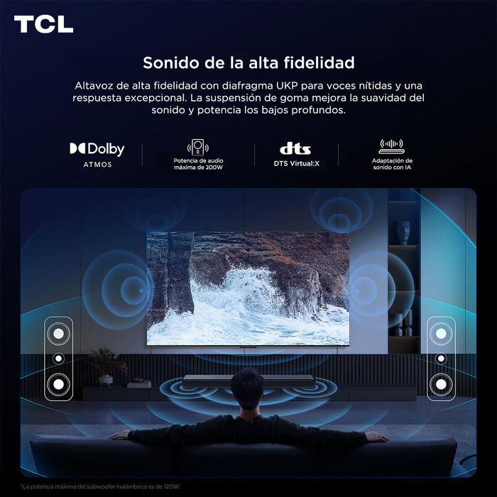 Soundbar TCL S55H 2.1 Ch 220W + Subwoofer
