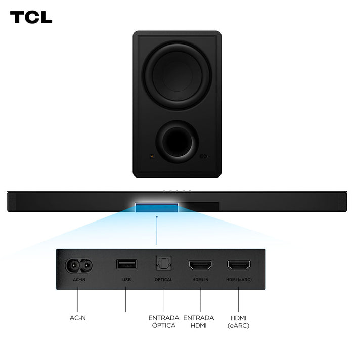 Soundbar Home Theater TCL Q75H 5.1.2 Ch 620W