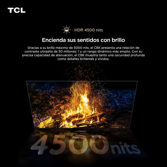 Smart TV 65" TCL 4K QLED Mini LED 65C8K