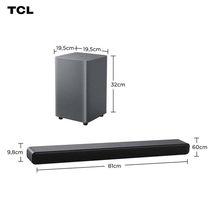Soundbar TCL S55H 2.1 Ch 220W + Subwoofer