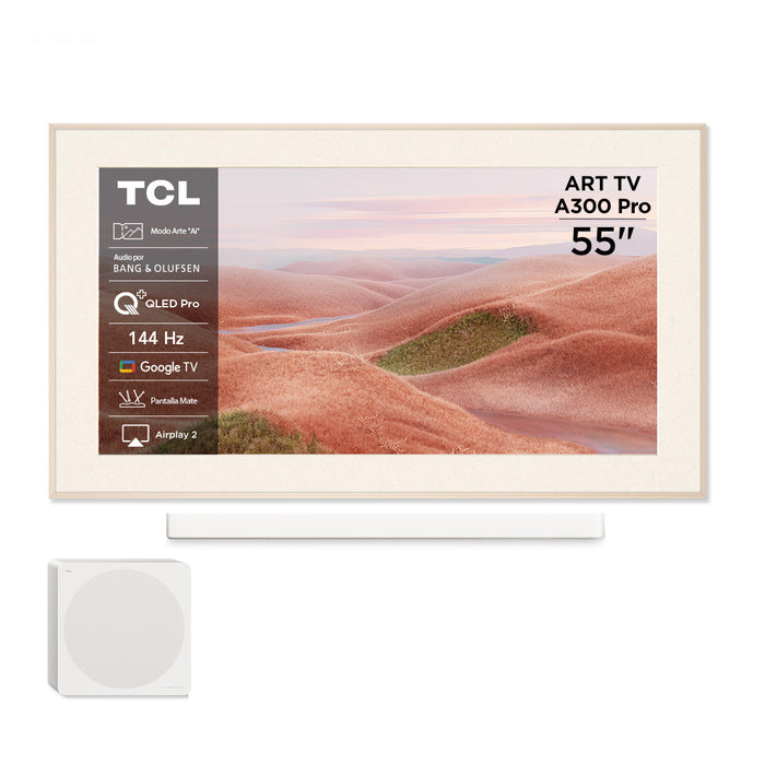 Smart TV TCL 55" QLED ART TV A300 Pro Soundbar Incluido