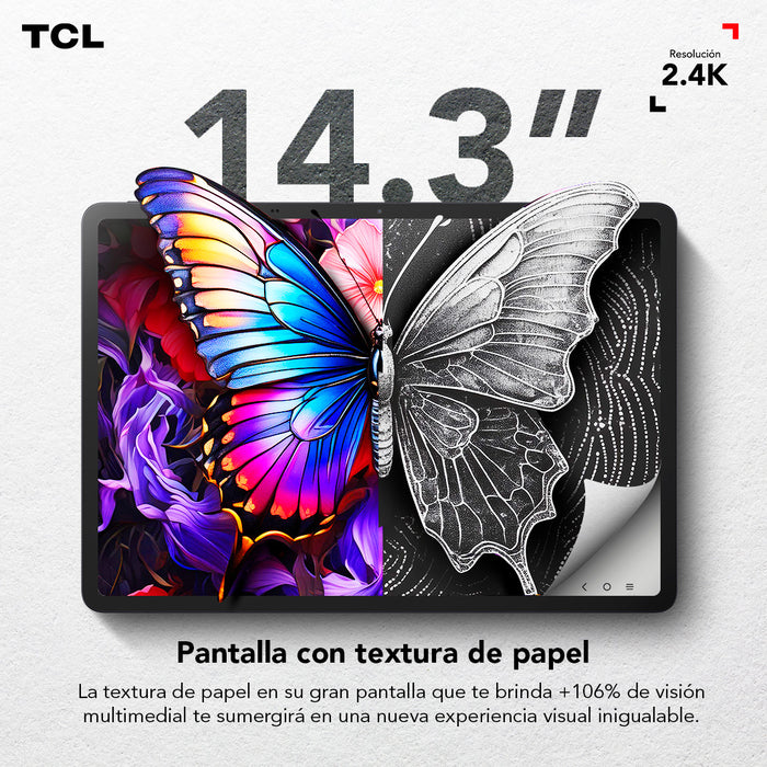 Tablet TCL NXTPAPER 14 256GB + 8GB Lápiz + Flip Case
