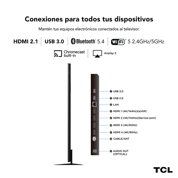 Smart TV 65" TCL 4K QLED Mini LED 65C8K