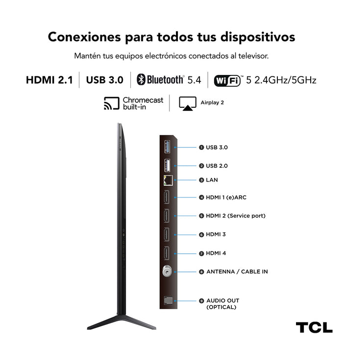 Smart TV 50" TCL 4K QLED Mini LED 50C6KS