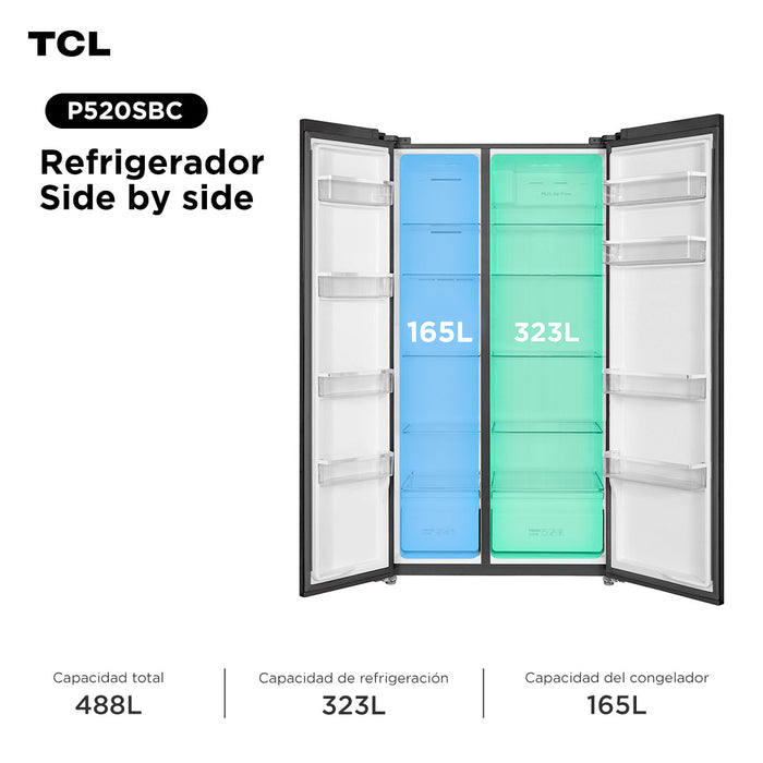 Refrigerador Side By Side TCL 488L P520SBS