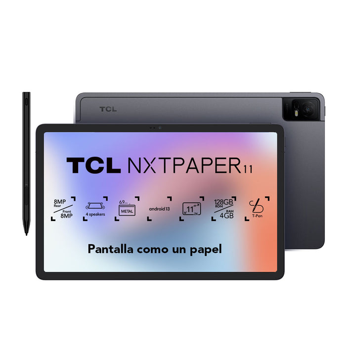 Tablet TCL NXTPAPER 11 128GB + 4GB Lápiz + Flip Case