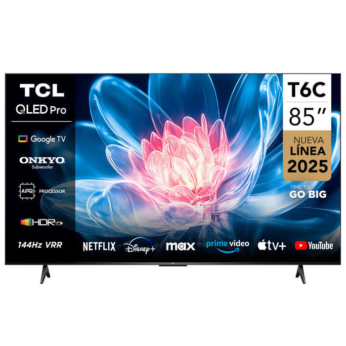 Smart TV 85" TCL 4K UHD QLED 85T6C