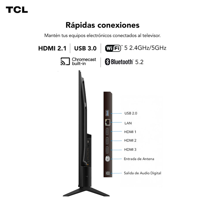 Smart TV 65" TCL 4K UHD 65V6C