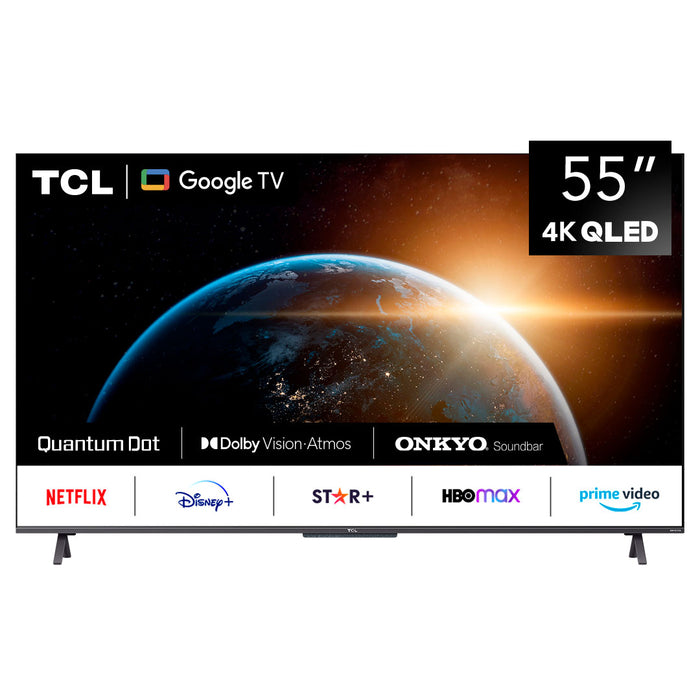 QLED 55" TCL 55C725 4K HDR Smart TV Google TV