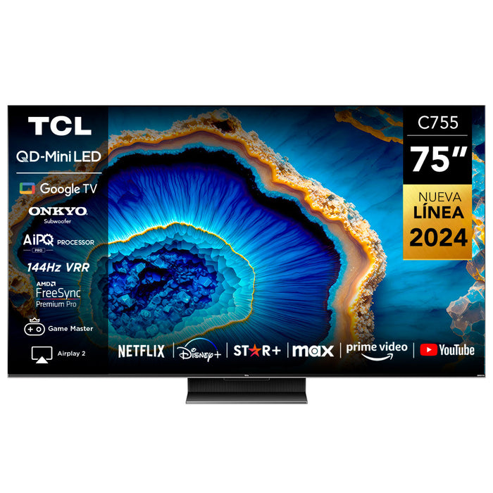 TCL 75" QLED Mini LED 4K 75C755 Smart TV