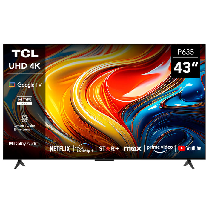 LED 43" TCL 43P635 4K HDR Smart TV Google TV