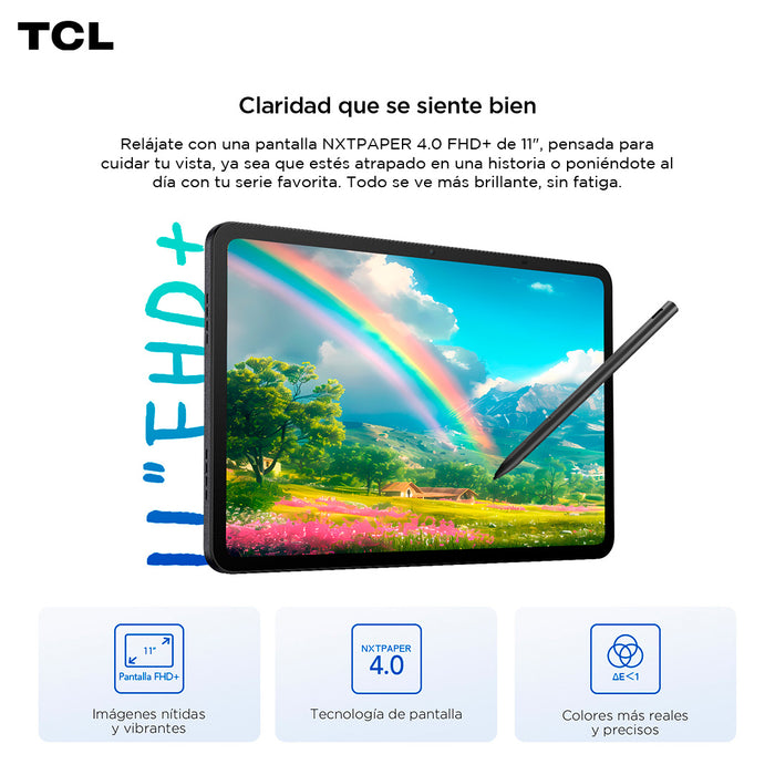 Tablet TCL NXTPAPER 11 Gen2 128GB + 8GB Lápiz + Flip Case