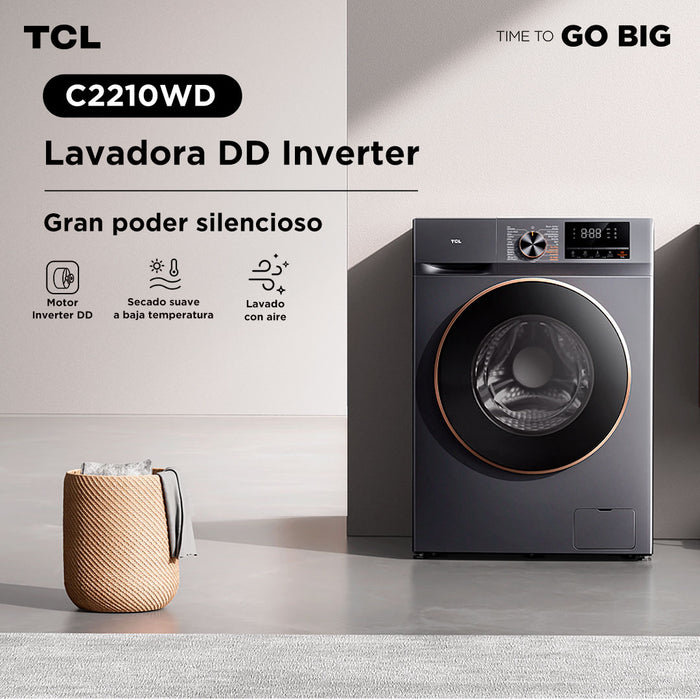 Lavadora Secadora Frontal TCL 10Kg/7Kg C2210WD