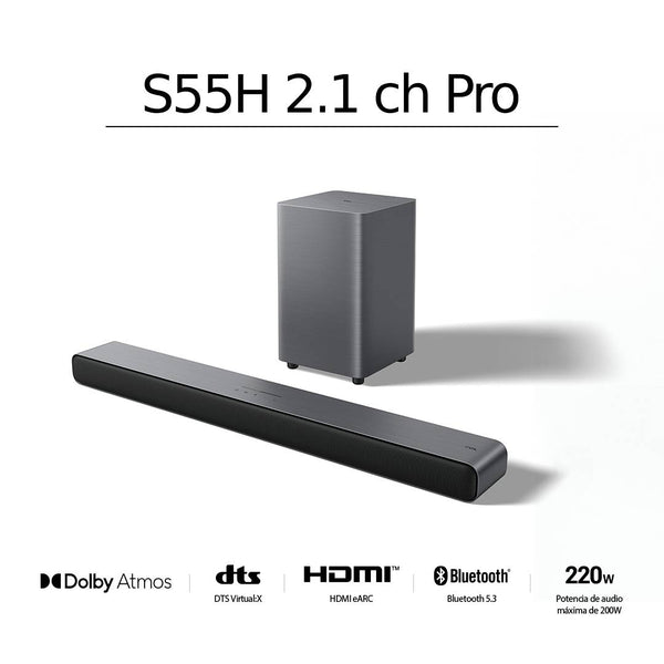 Soundbar TCL S55H 2.1 Ch 220W + Subwoofer