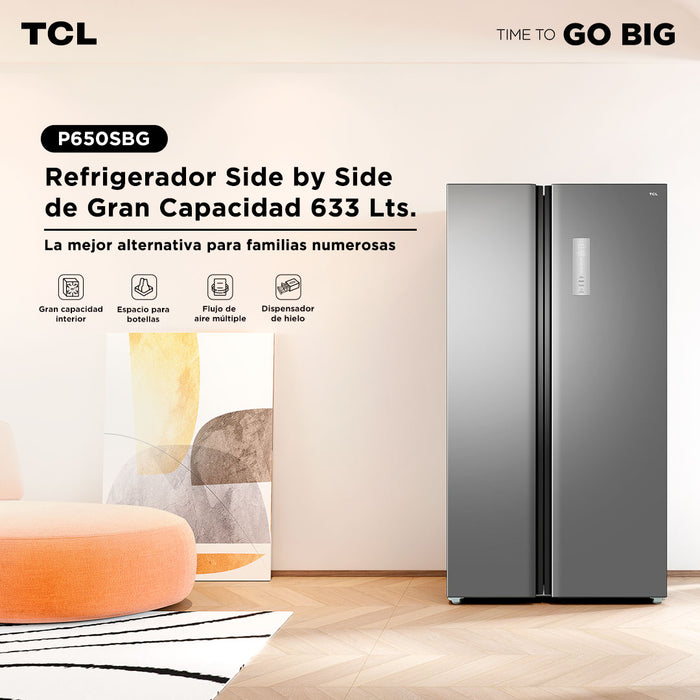 Refrigerador Side by Side TCL 631L P650SB