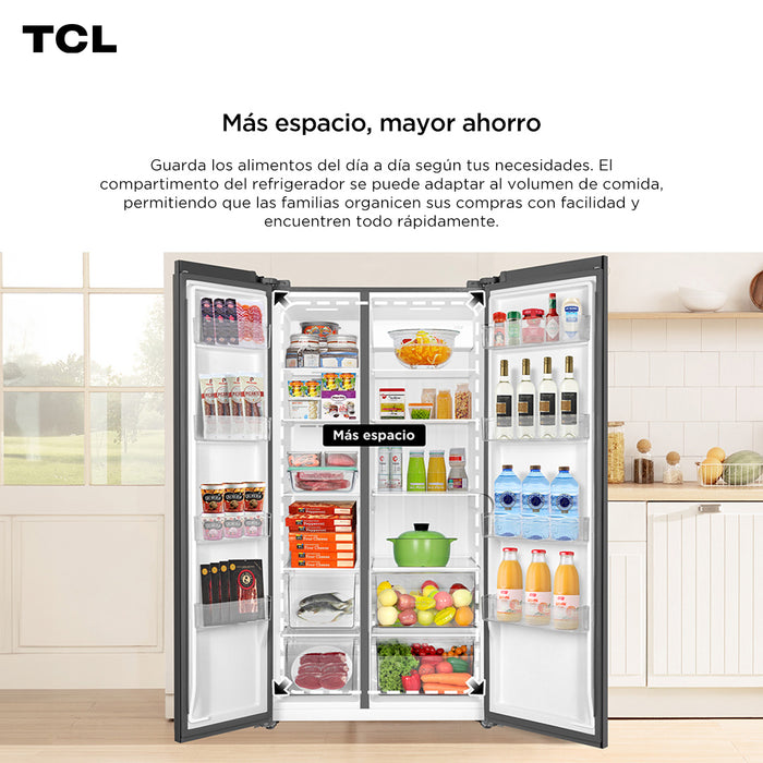 Refrigerador Side by Side TCL 631L P650SB