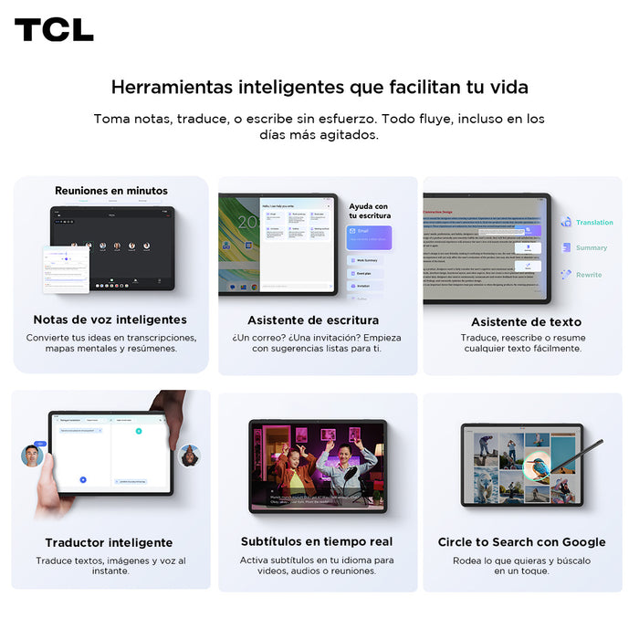 Tablet TCL NXTPAPER 11 Gen2 128GB + 8GB Lápiz + Flip Case