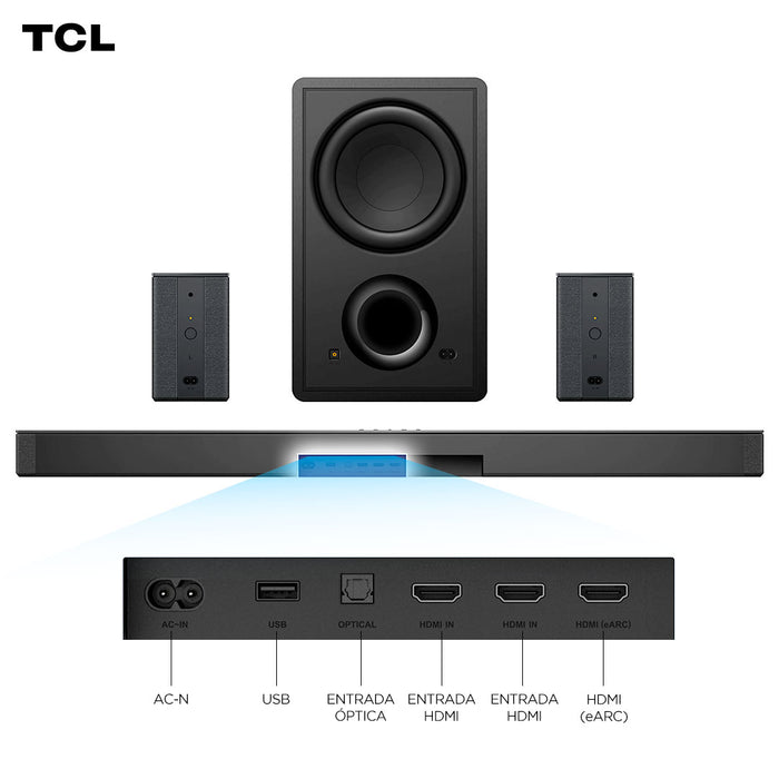 Soundbar Home Theater TCL Q85H PRO 7.1.4 Ch 860W