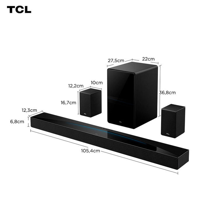 Soundbar Home Theater TCL Q85H PRO 7.1.4 Ch 860W