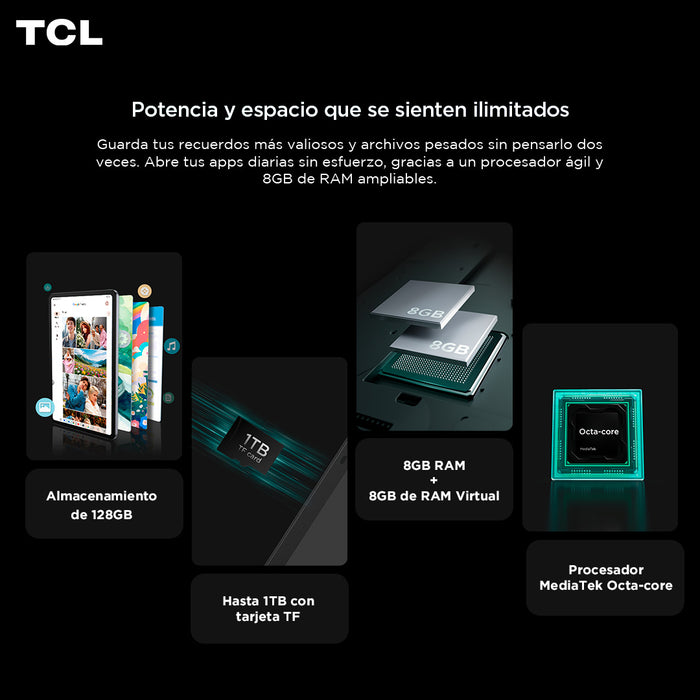 Tablet TCL NXTPAPER 11 Gen2 128GB + 8GB Lápiz + Flip Case