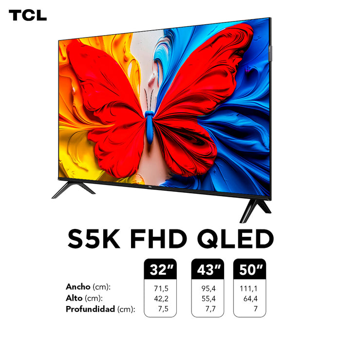 Smart TV 50" TCL FULL HD QLED 50S5K
