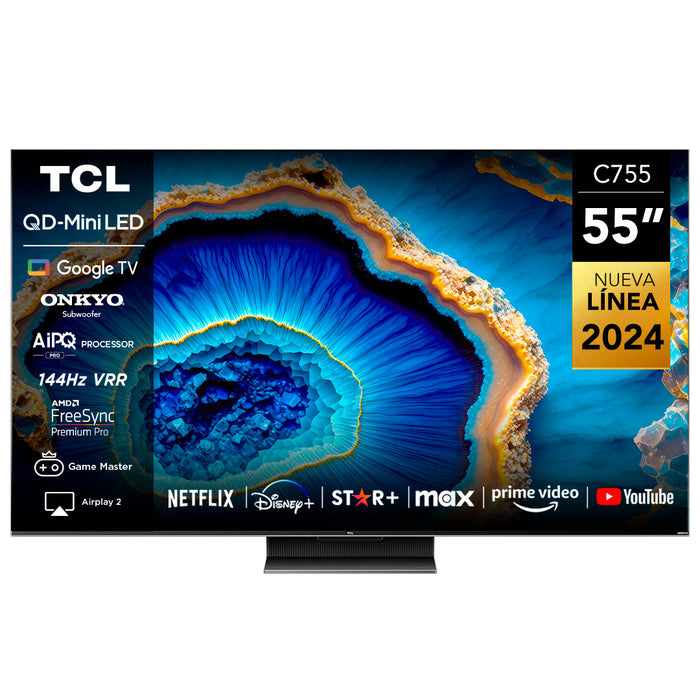 TCL 55" QLED Mini LED 4K 55C755 Smart TV