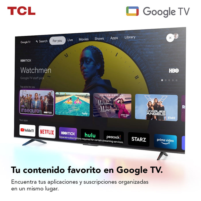 LED 50" TCL 50P635 4K HDR Smart TV Google TV