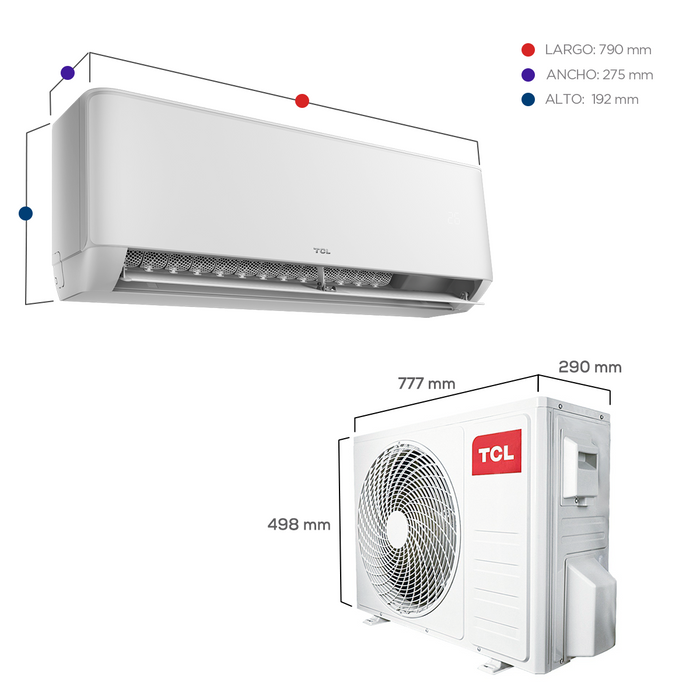 Aire acondicionado Inverter Smart TCL 9000 BTU WIFI