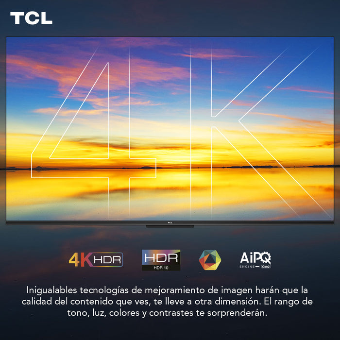 LED 50" TCL 50P635 4K HDR Smart TV Google TV