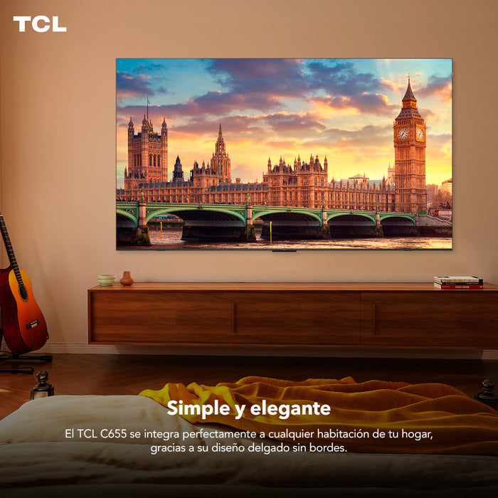Smart TV 75" TCL 4K QLED 75C655 PRO