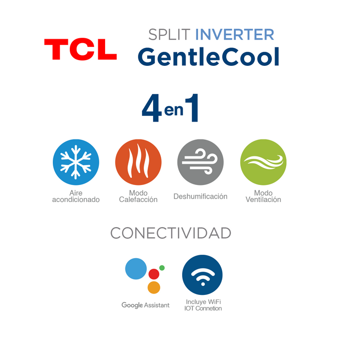 Aire acondicionado Inverter Smart TCL 18000 BTU WIFI