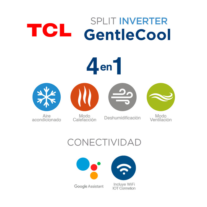 Aire acondicionado Inverter Smart TCL 24000 BTU WIFI