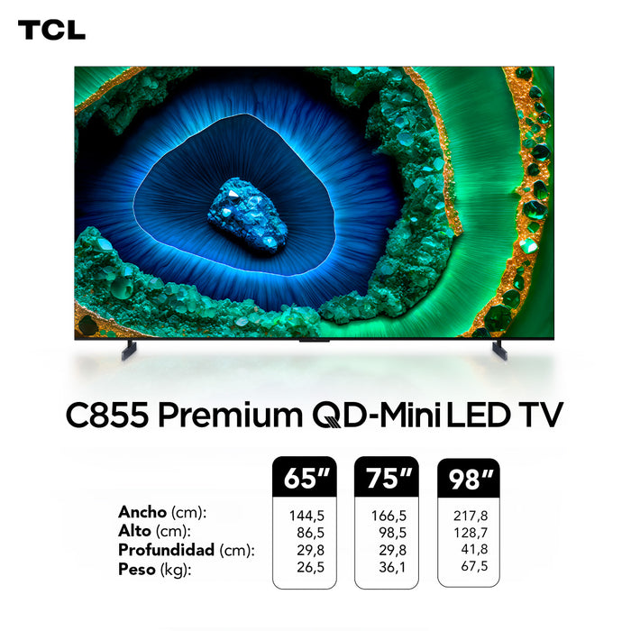 TCL 98" QLED Mini LED 4K 98C855 Smart TV