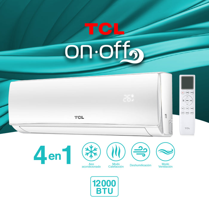 Aire Acondicionado Frio-Calor Split TCL 12000 BTU 4en1