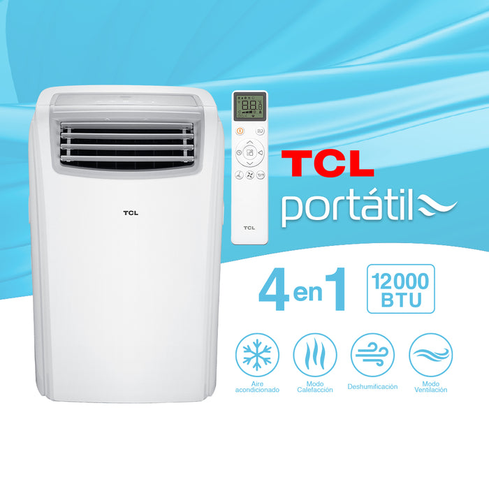 Aire Acondicionado Frio-Calor Portátil TCL 12.000btu 4en1