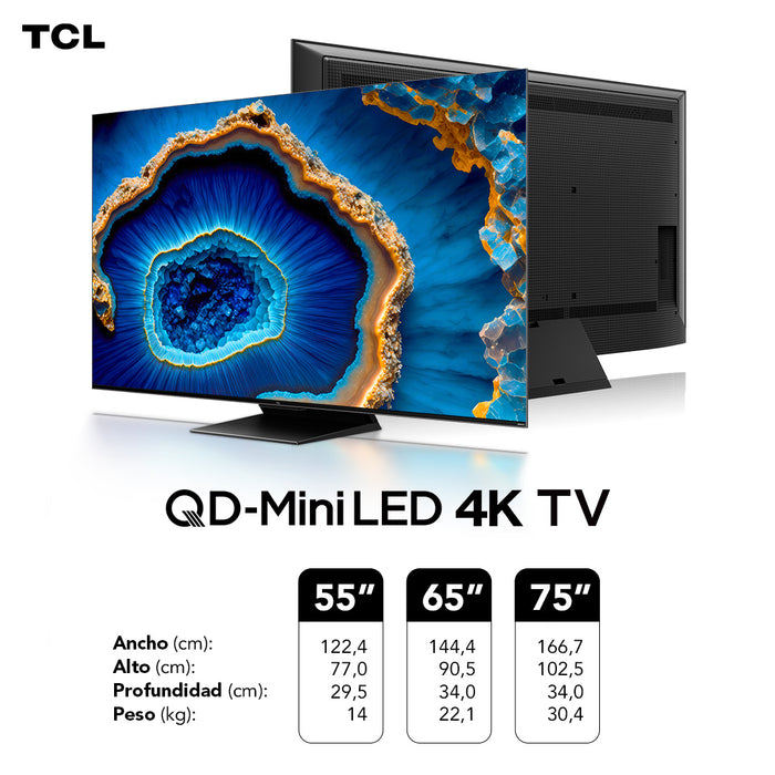 TCL 75" QLED Mini LED 4K 75C755 Smart TV