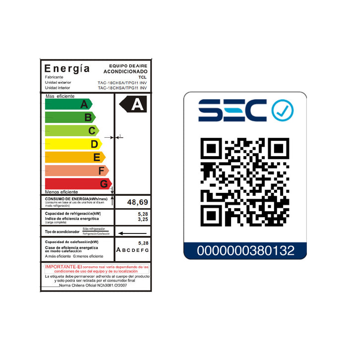 Aire acondicionado Inverter Smart TCL 18000 BTU WIFI