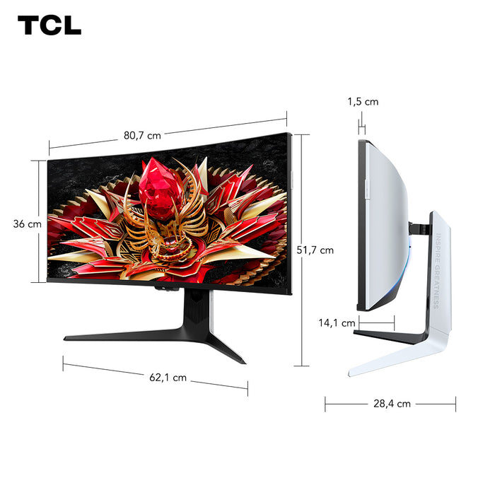 Monitor Gamer TCL 34" R83Q 170Hz 4K QD-MiniLED 1ms