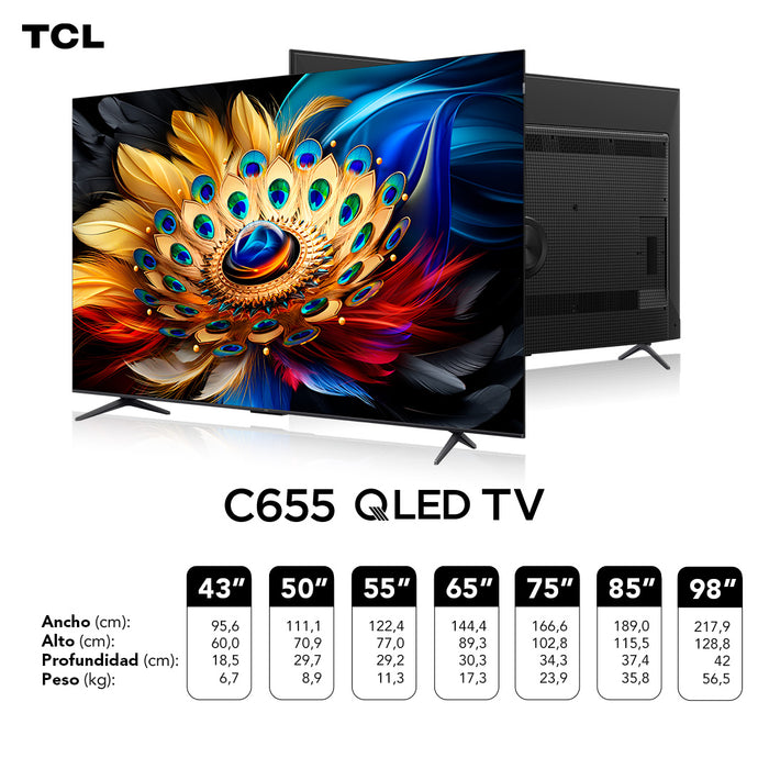 TCL 65" QLED 4K 65C655 Smart TV