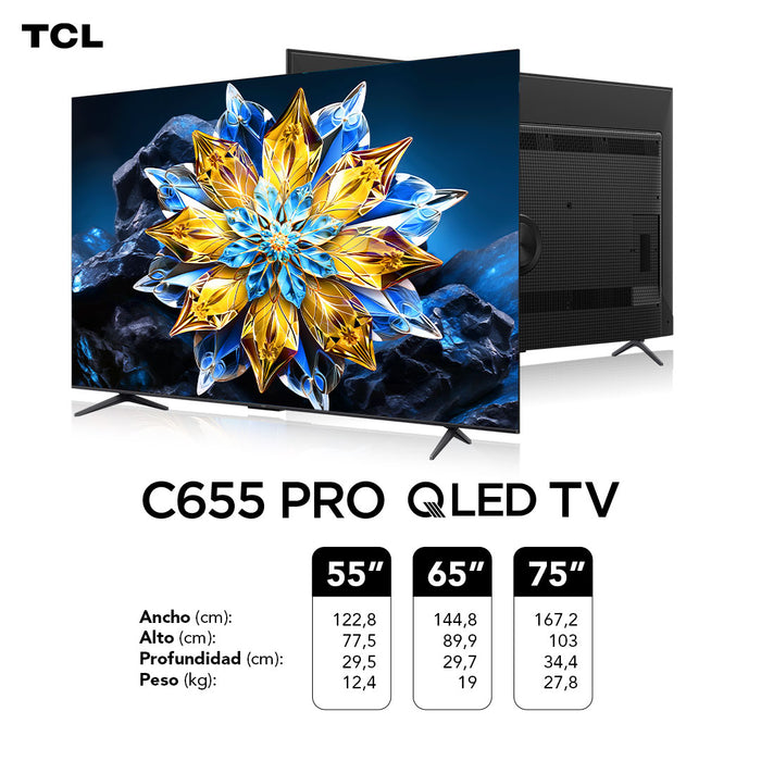 TCL 65" QLED PRO 65C655 Smart TV