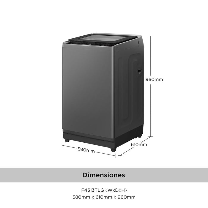 Lavadora Carga Superior 13Kg  Titanio F4313TLG