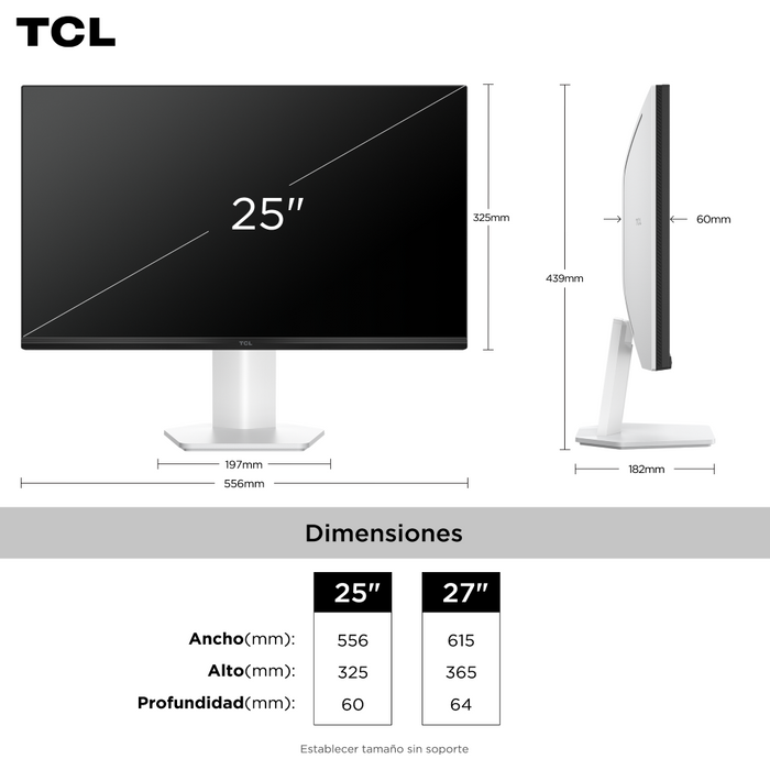 Monitor Gamer TCL 25P1AD FHD 280 Hz