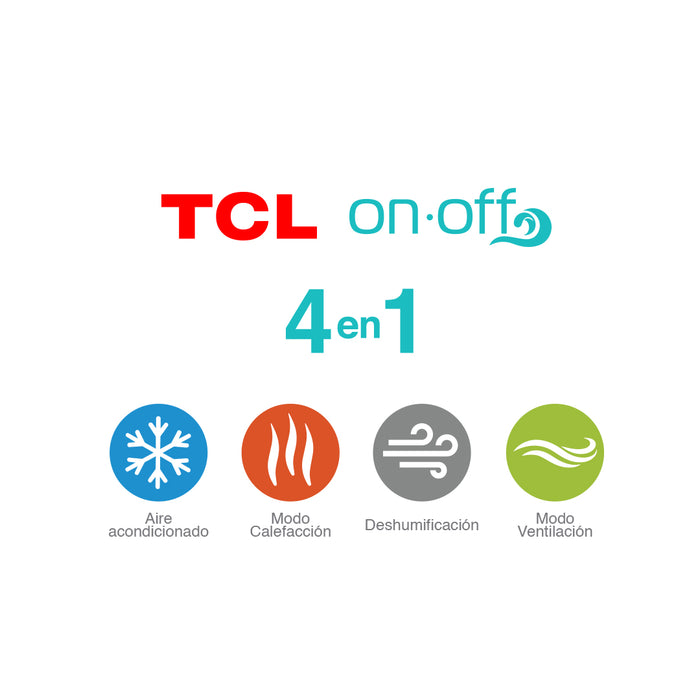 Aire Acondicionado Frio-Calor Split TCL 12000 BTU 4en1