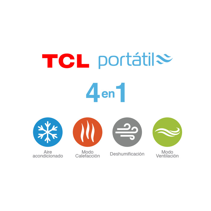 Aire Acondicionado Frio-Calor Portátil TCL 12.000btu 4en1