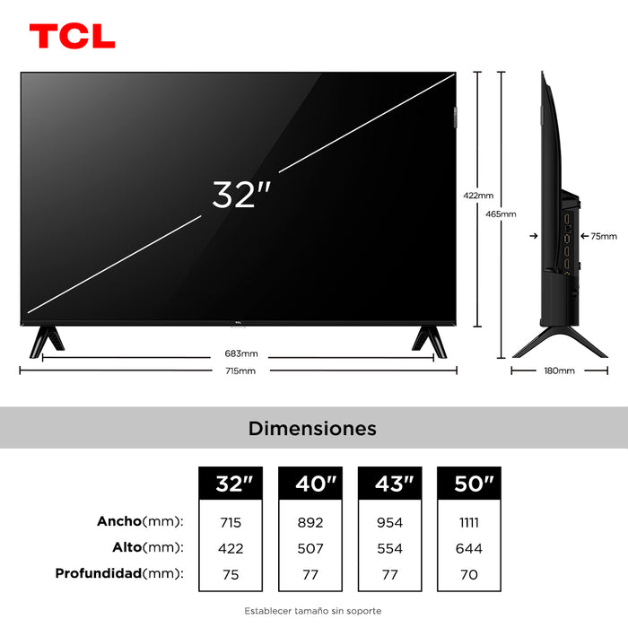 Smart TV TCL Roku TV 32" QLED FHD S5LR