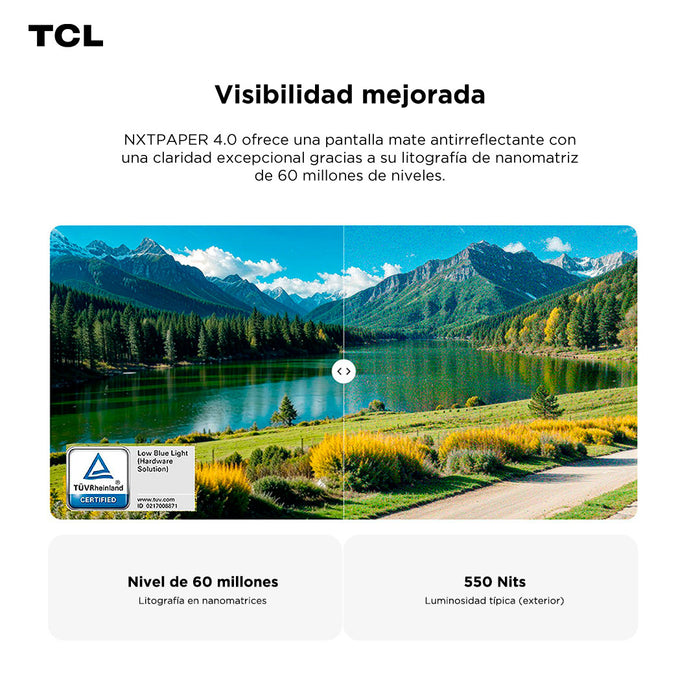 Tablet TCL NXTPAPER 11 Plus 256GB + Lápiz + Flip Case