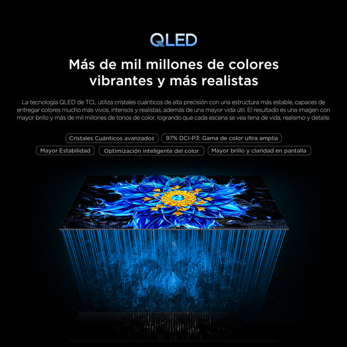 Smart TV 50" TCL 4K UHD QLED 50P7L