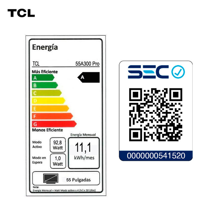 Smart TV TCL 55" QLED ART TV A300 Pro Soundbar Incluido