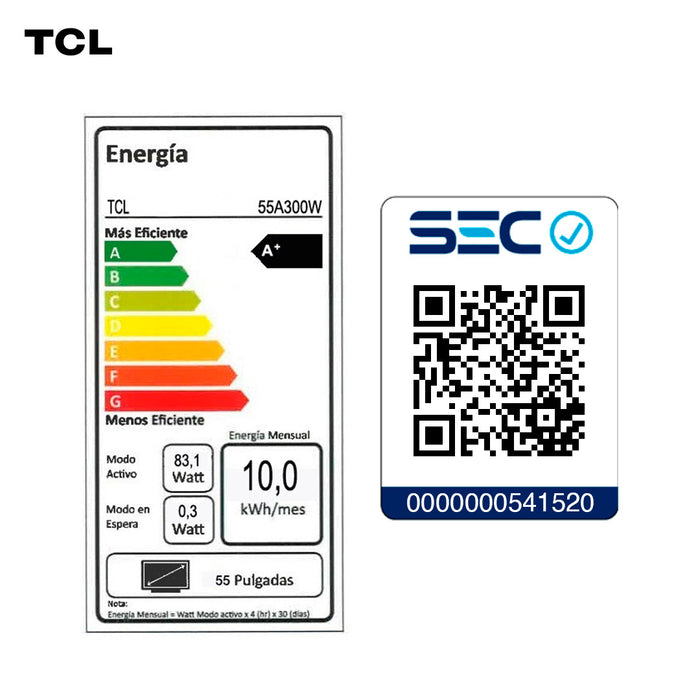 Smart TV TCL 55" QLED ART TV 55A300W